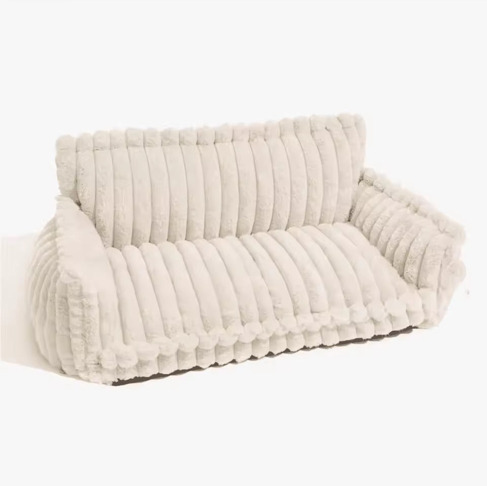 Orthopedic dog bed with elevated headrest – view 13