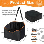 Elevated dog booster car seat with safety belt – view 7