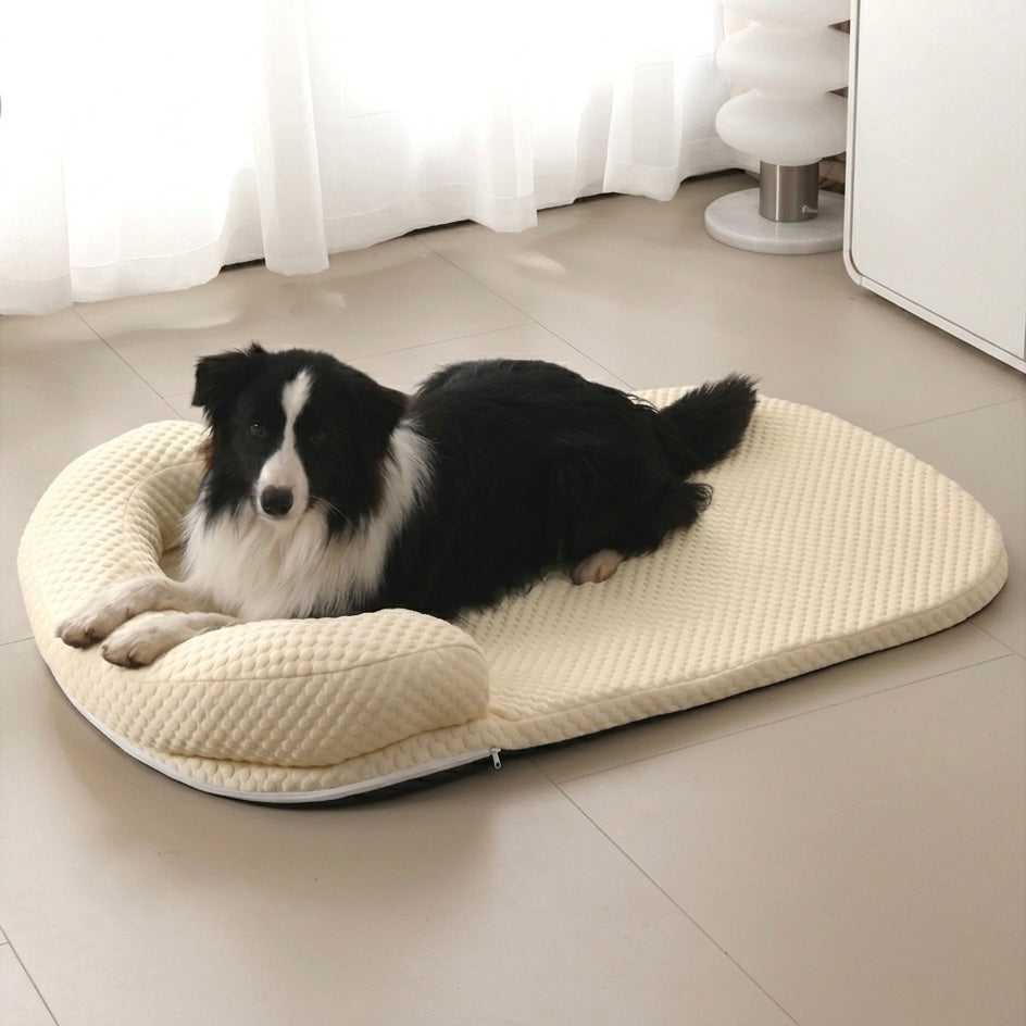 Orthopedic cooling dog bed with gel foam – view 6