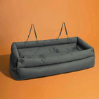 Faux leather dog car seat booster with plush padding – view 10