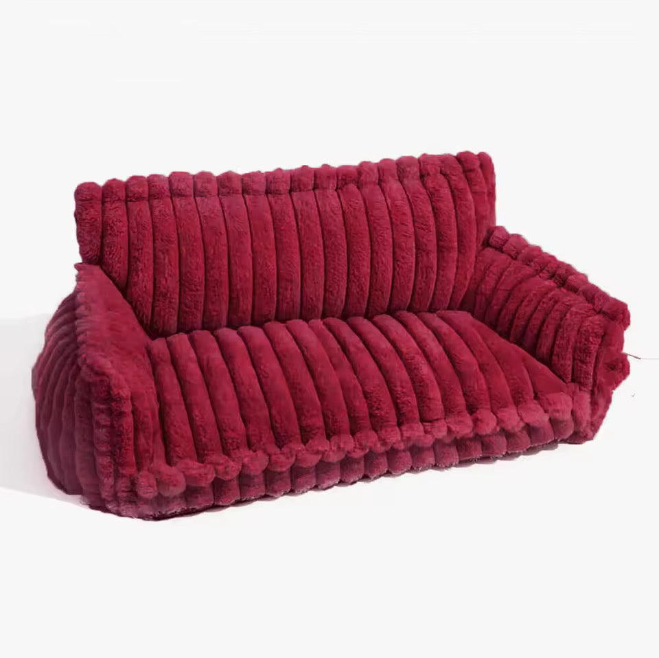 Orthopedic dog bed with elevated headrest – view 17