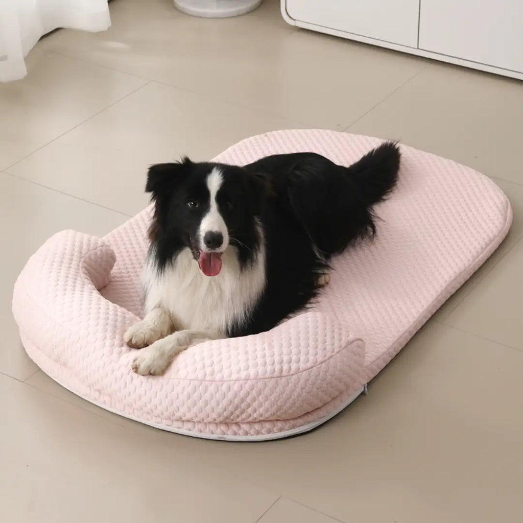 Orthopedic cooling dog bed with gel foam – view 7