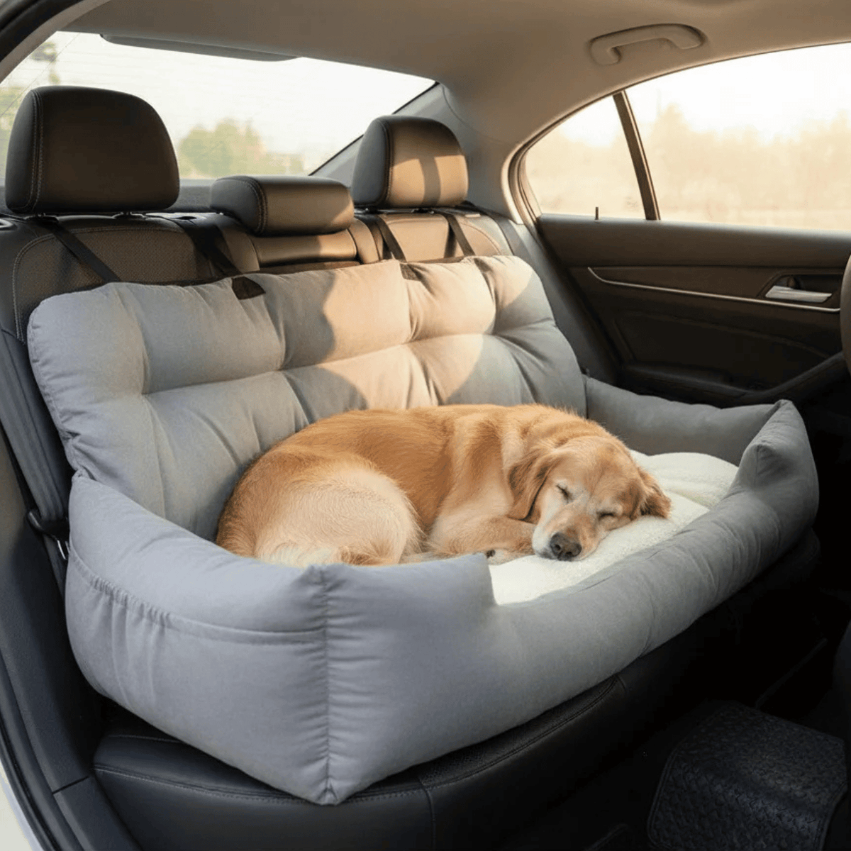 Adjustable dog car seat with safety straps by BROKLEN