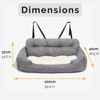 Adjustable dog car seat with safety straps – view 6