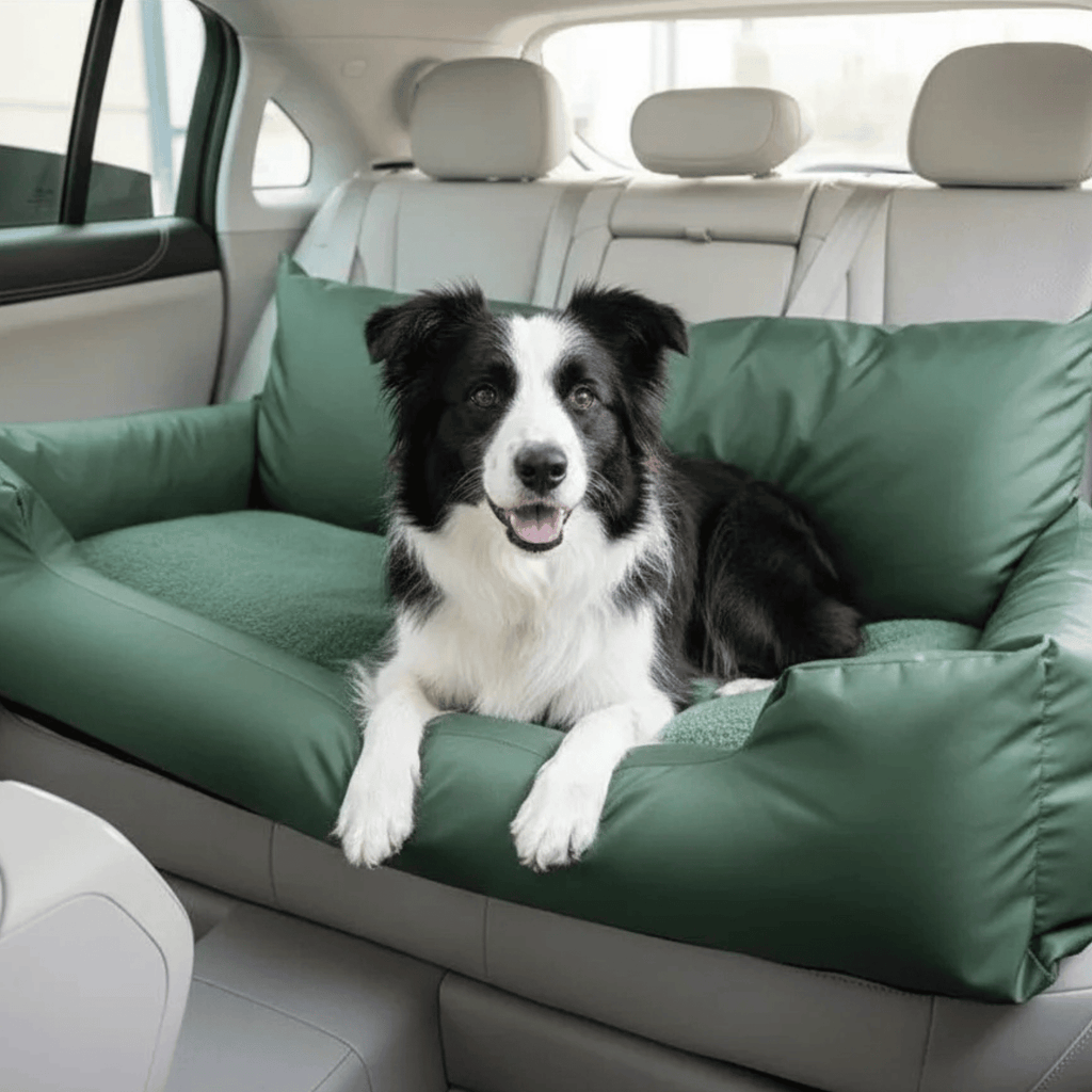 Adjustable dog car seat with safety straps – view 7