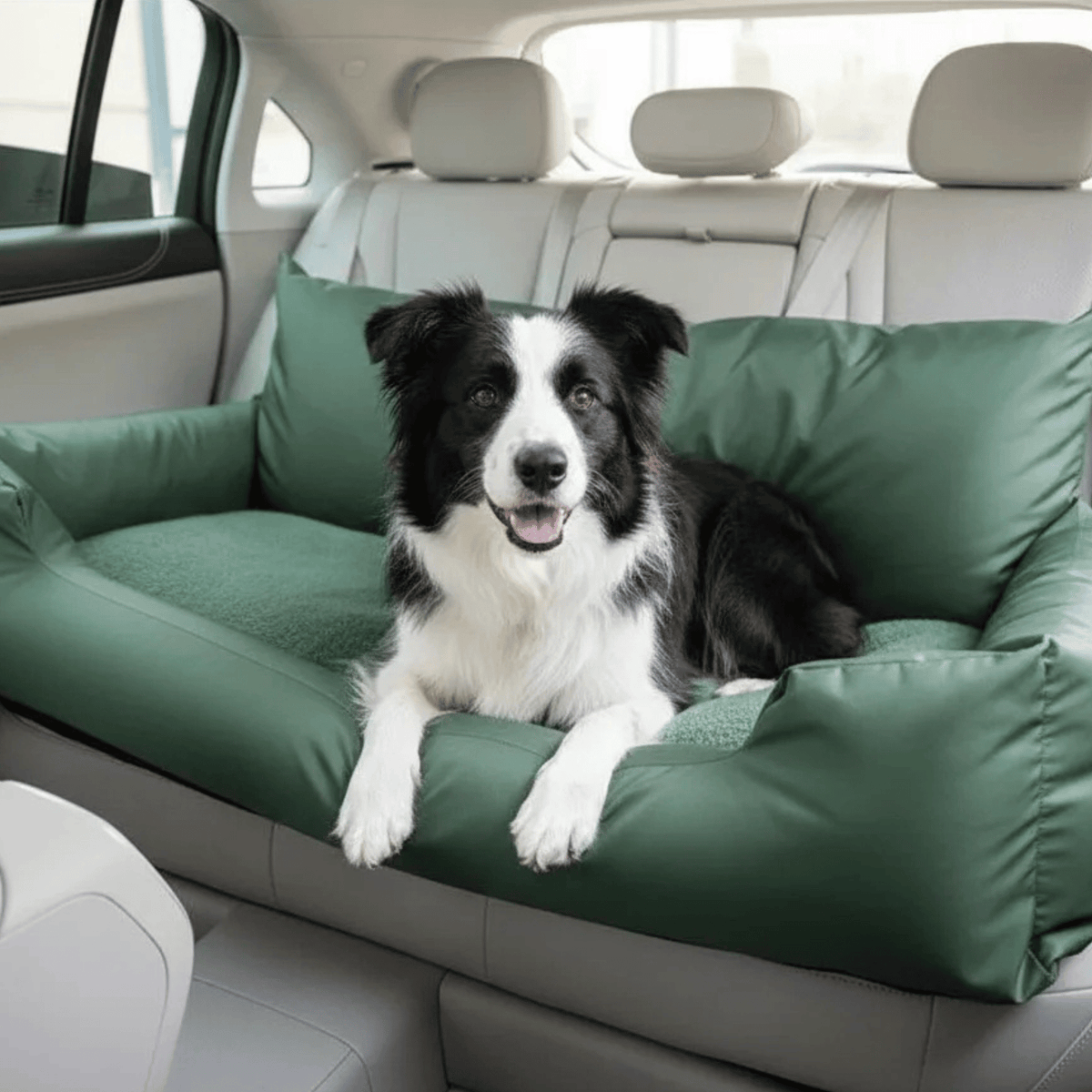 Adjustable dog car seat with safety straps – view 7