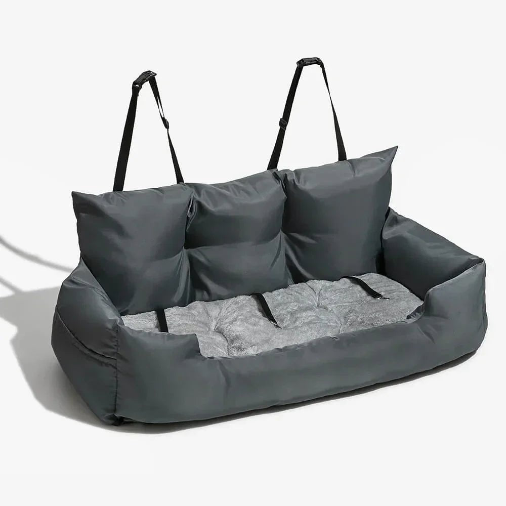 Adjustable dog car seat with safety straps – view 10