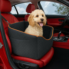 Elevated dog booster car seat with safety belt – view 9