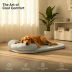 Orthopedic cooling dog bed with gel foam – view 11