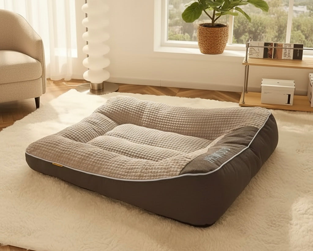 Plush orthopedic dog bed for large dogs – view 3