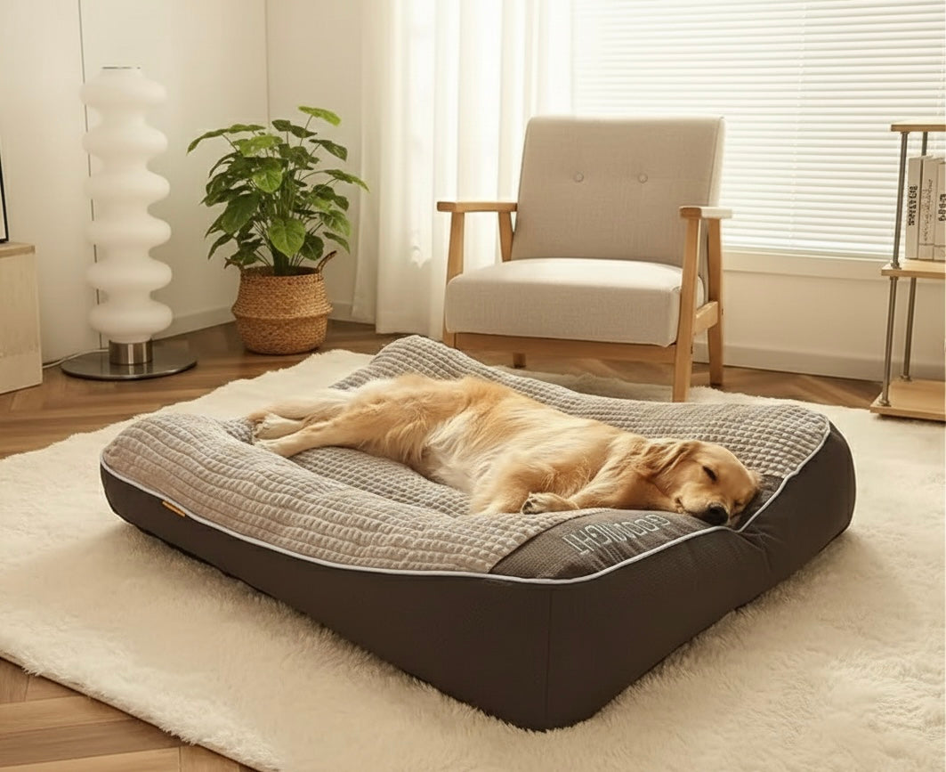 Plush orthopedic dog bed for large dogs – view 7