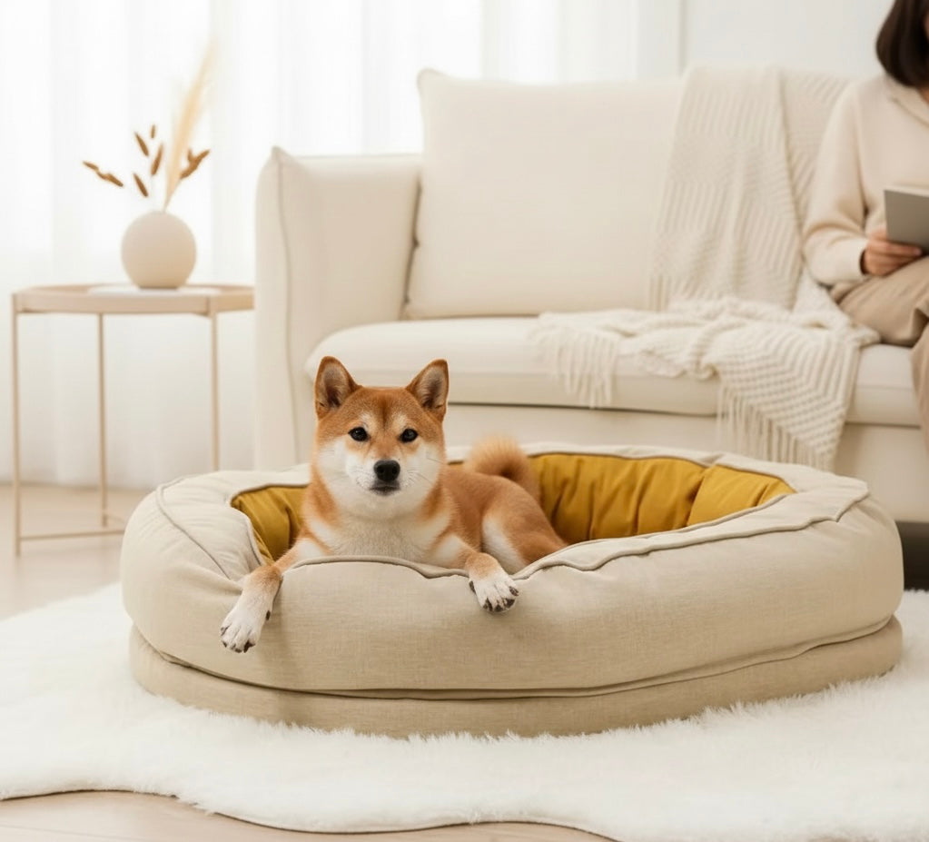 Orthopedic dog bed with removable washable cover – view 5