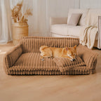 Orthopedic dog bed with elevated headrest – view 10