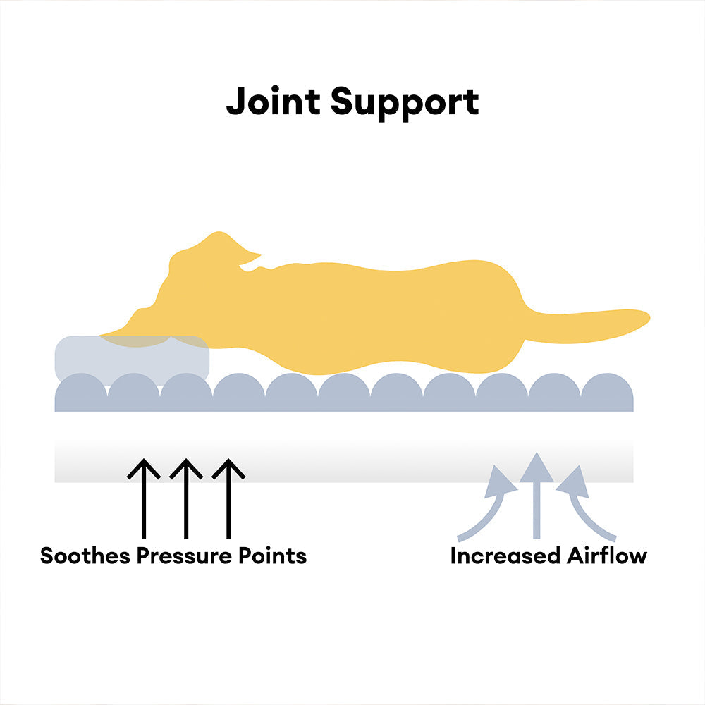 Orthopedic dog bed with elevated headrest – view 3