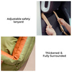 Faux leather dog car seat booster with plush padding – view 4